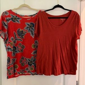 2 Ann Taylor Loft tee shirts size XL